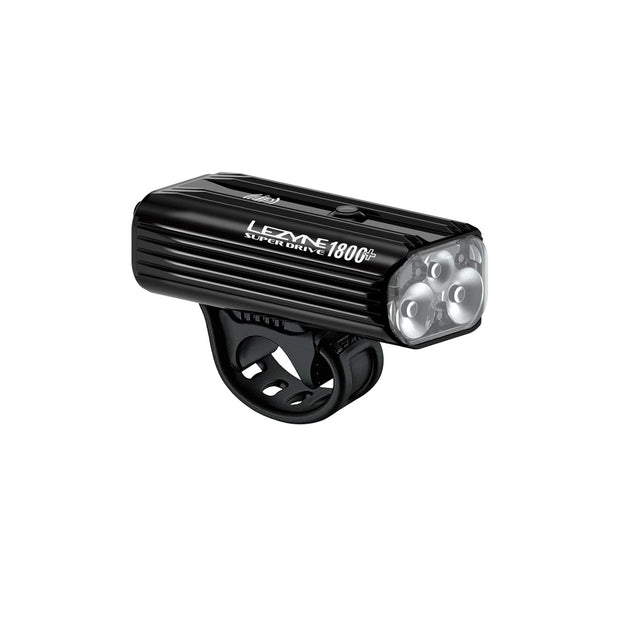 Lezyne Super Drive 1800+ Smart Headlight, Black, full view.