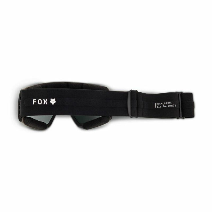 Fox Pure Vue Goggle, black / gold, back view.