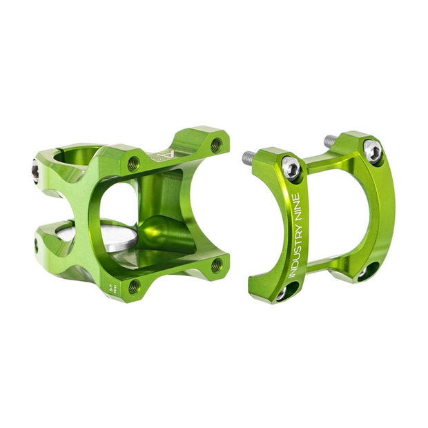 Industry Nine, A318, Stem, Diameter: 31.8mm, Length: 50mm, Steerer: 1-1/8'', 5°, Lime