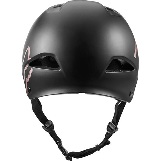 Fox Flight Helmet, black, back view.