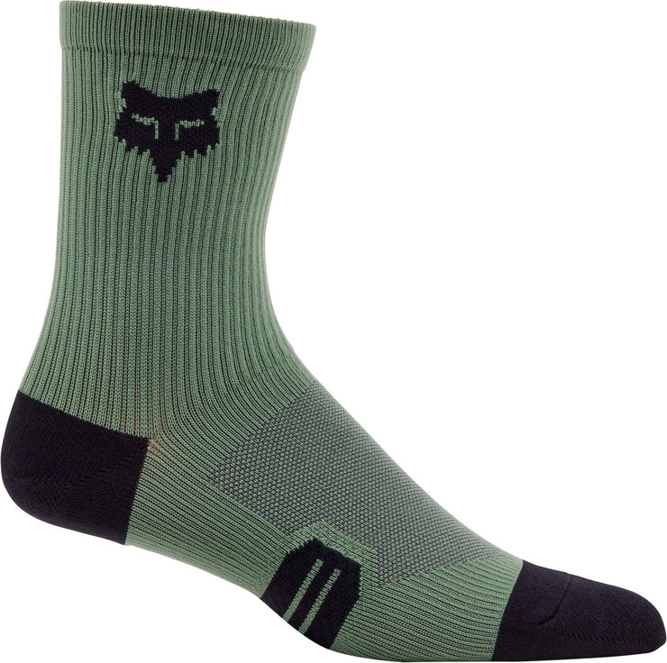 Fox 6" Ranger Sock, hunter green, side view.