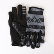 Tasco Ridgeline MTB Gloves - Black Flag 3.0, full view of palm and fingers.