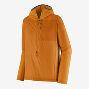 Patagonia Men's Airshed Pro Pullover, golden caramel, full view.