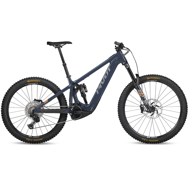 2025 Pivot Shuttle LT Ride SLX/XT w/Mixed Alloy Wheels, blue scrub jay, full view.