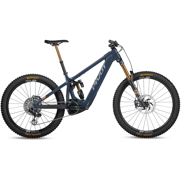 2025 Pivot Shuttle LT Team XX w/Mixed Carbon Wheels, blue scrub jay, full view.