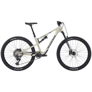 Kona Hei Hei CR, Gloss Bone w/ Charcoal Decals, full view.