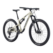 Kona Hei Hei CR, Gloss Bone w/ Charcoal Decals, fork view.