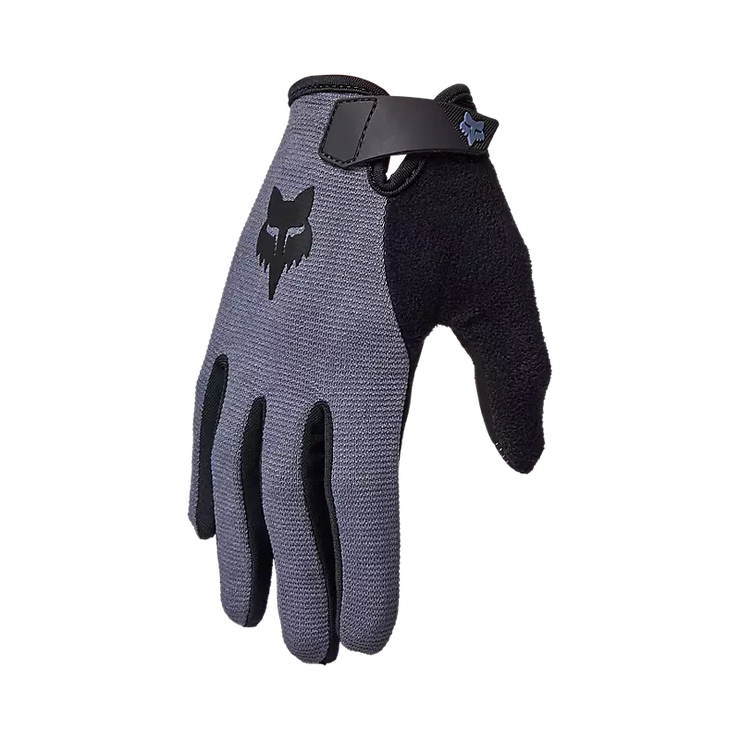 Fox Ranger Youth Gloves, graphite, finger view.