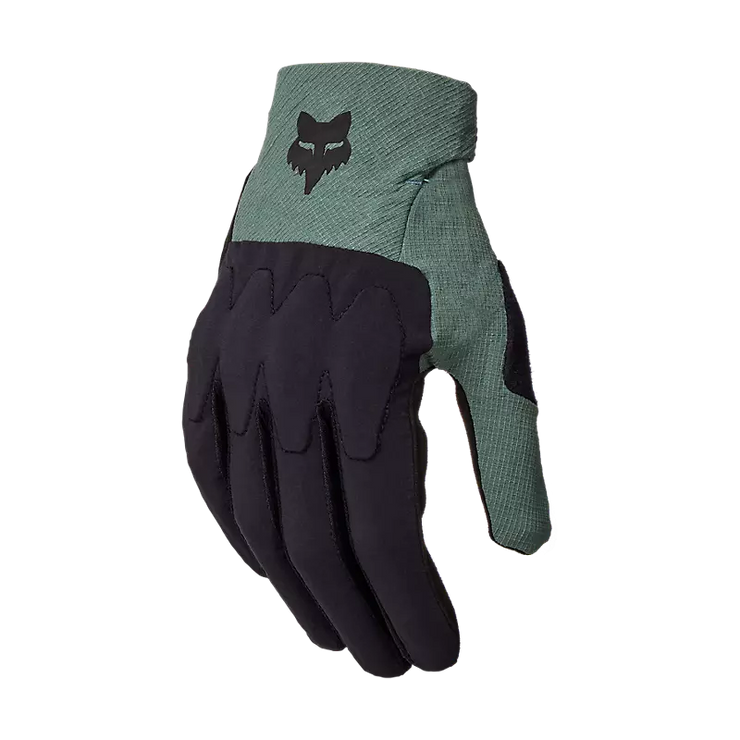 Fox Defend D3O Glove, hunter green, finger view.