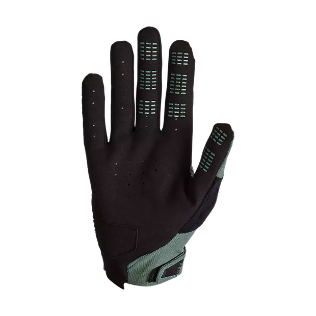 Fox Defend D3O Glove, hunter green, palm view.