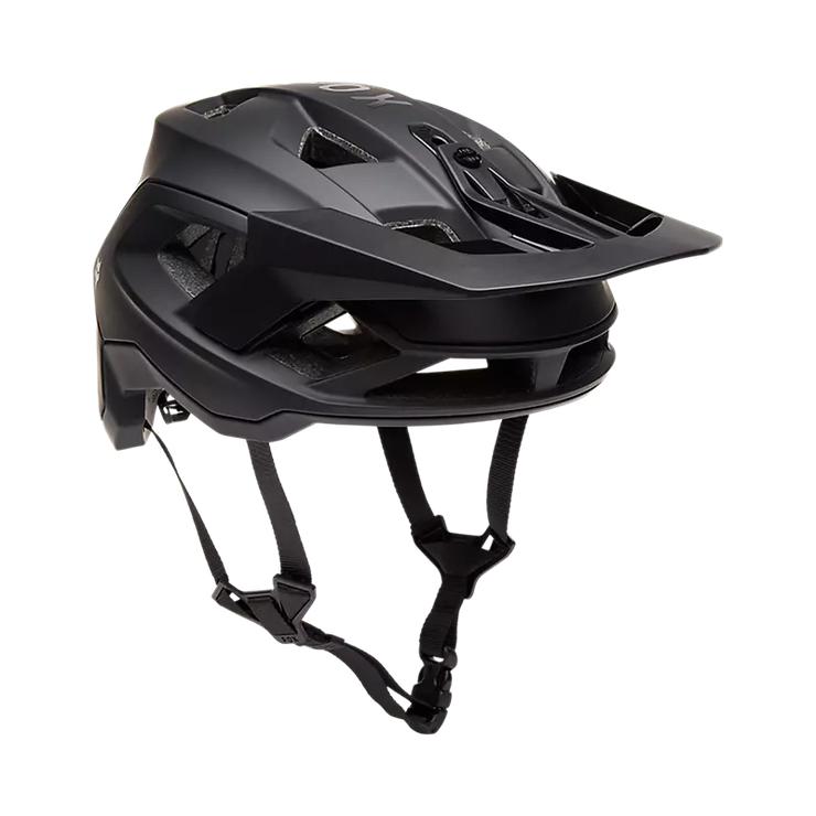 Fox Speedframe Solid Helmet, Black, front angle view