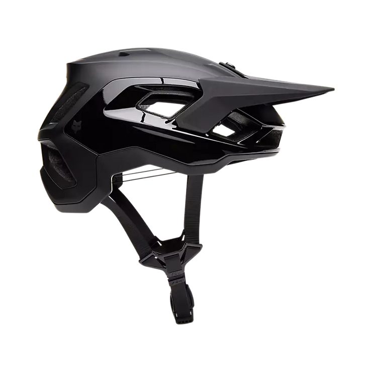 Fox Speedframe Pro Matte Black helmet, side view