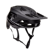 Fox Speedframe Pro Matte Black helmet, angled side view