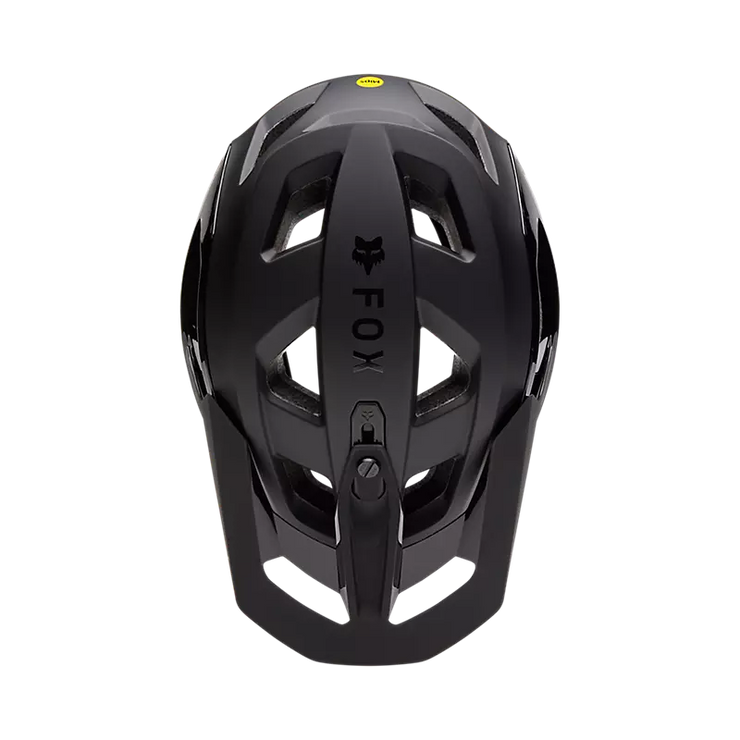 Fox Speedframe Pro Matte Black helmet, top view