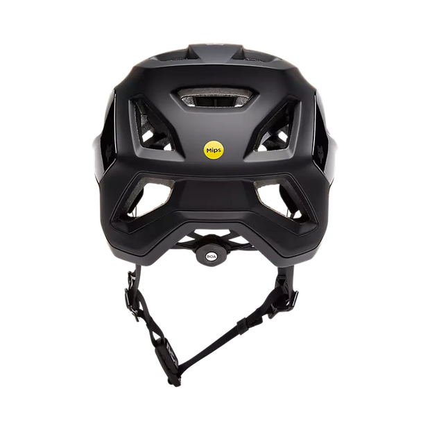 Fox Speedframe Pro Matte Black helmet, back view