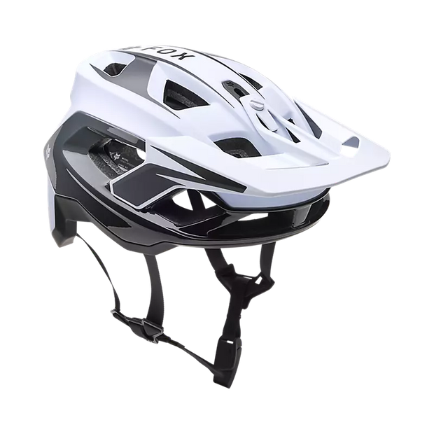 fox speedframe pro helmet pewter grey, front side view