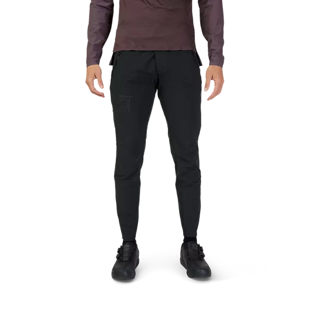 Fox Men's Flexair Pant, black, front view on model.