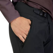 Fox Men's Flexair Pant, black, right pocket view with hand in pocket.