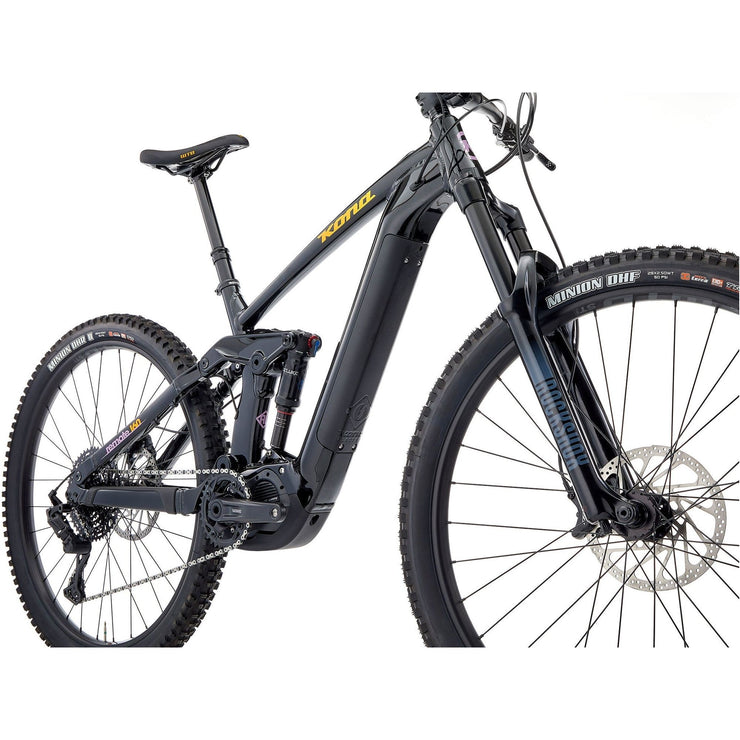 Kona Remote 160, black, down tube view.