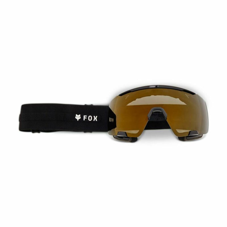 Fox Pure Vue Goggle, black / gold, front view.