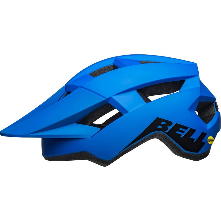 Bell Spark MIPS, blue/ black, left side view. 