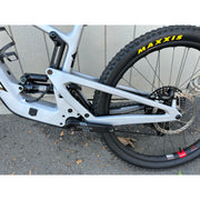 2024 Santa Cruz Heckler SL 1 CC MX X0 AXS RSV Matte Silver Medium USED, rear shock view.