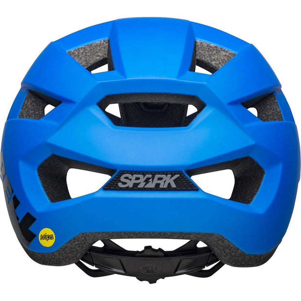 Bell Spark MIPS, blue/ black, back view. 