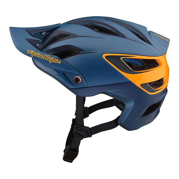 Troy Lee Designs A3 Mips Helmet, uno blue, full view.