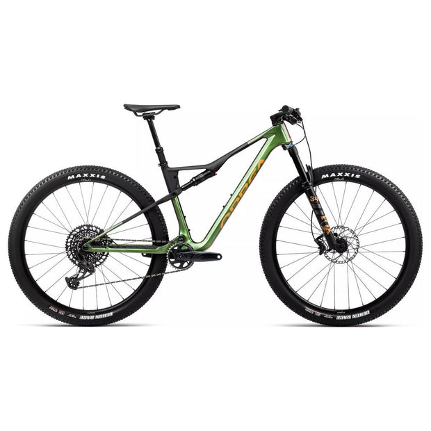 2024 Orbea Oiz M21, Chameleon Goblin Green/ Black, full view.