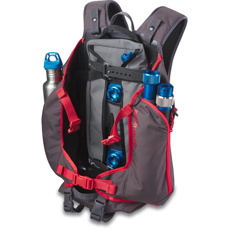 Dakine Builder Hydration Pack - 25L, Redline, open view.