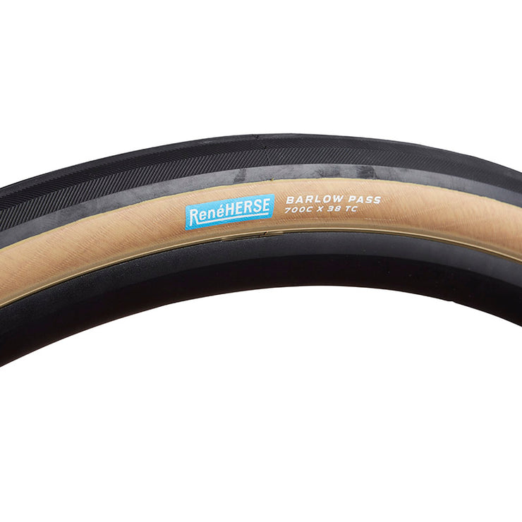 Rene Herse Barlow Pass 700c x 38 - Tan Sidewalls, side view.