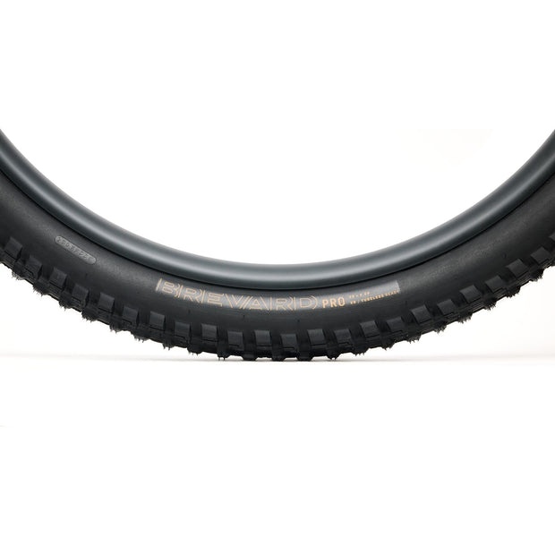 Bontrager Brevard Pro XR 29x2.5 TLR Black Mountain Bike Tire, side view.