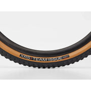 Bontrager XR5 Team Issue 29x2.50 TLR Tanwall Mountain Bike Tire, side view.