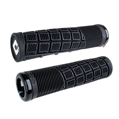 ODI Lock-On MTB, Reflex Grip - Black/Black, full view.