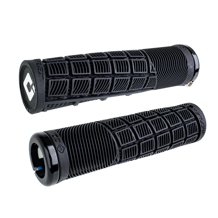 ODI Lock-On MTB, Reflex Grip - Black/Black, full view.