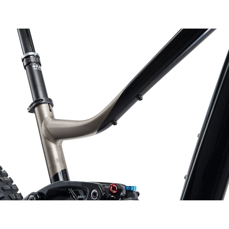 2022 Giant Trance X 1 27.5, black, seat tube view.