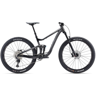 2022 Giant Trance 2 29, metallic black, full view.