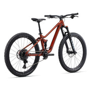 Giant Faith 27.5"/26” Kid’s Mountain Bike, copper, rear shock view.
