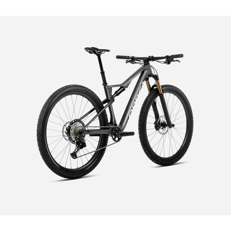 2024 Orbea Oiz M21, Powder Black - Black (Matt), rear shock view.