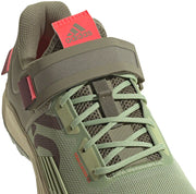 Five Ten Women's Trailcross Clipless MTB shoe, Quiet Crimson / Orbit Green / Turbo 5 Orbit Green, closure detail view