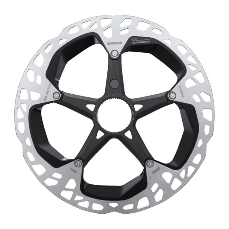 Shimano RT-EM910, L 203MM Brake Rotor, full view.