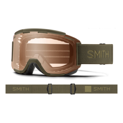 Smith Squad MTB Goggles in color Forest Amber, full view.