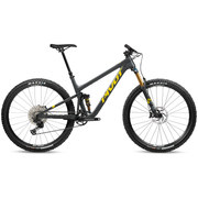 2024 Pivot Trail 429 Brunch Ride — Alloy Wheels, slate grey/ canary yellow, full view.