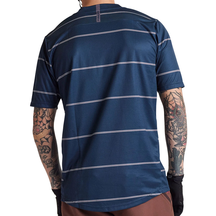 Troy Lee Designs Flowline Short Sleeve Jersey, Revert Midnight, back view.