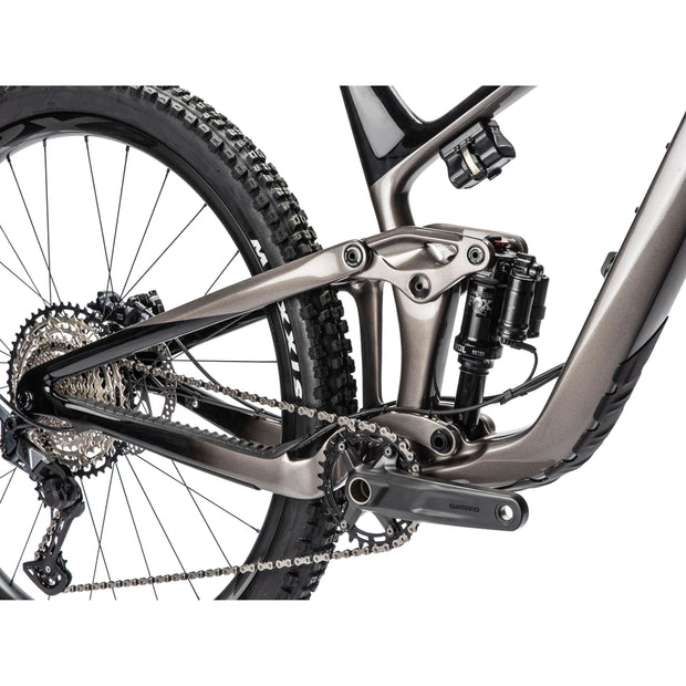 2022 Giant Trance Advanced Pro 29 2, Metal/Black / Chrome, drive train view.