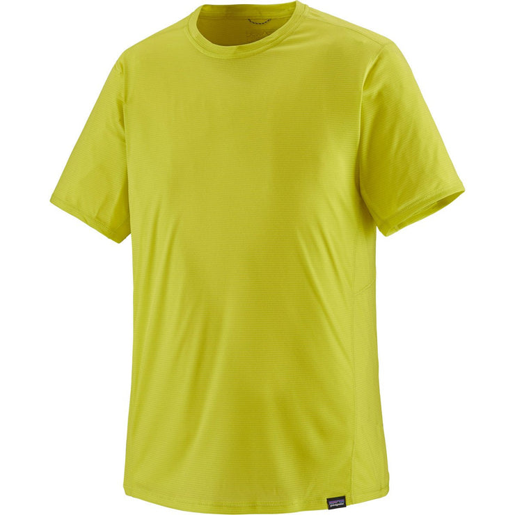 Patagonia Men's Capilene Cool Lightweight Shirt , chartreuse, front view.