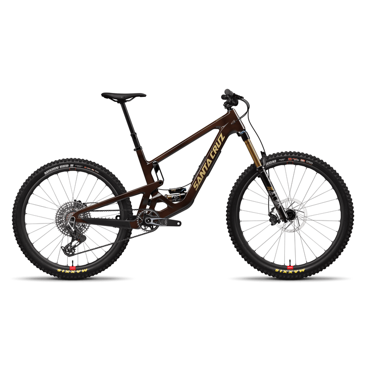 2025 Santa Cruz Bronson 5 CC MX X0 AXS RSV , rootbeer, full view.