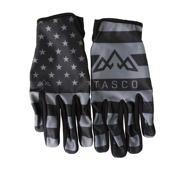 Tasco Ridgeline MTB Gloves - Black Flag 3.0, full view of fingers.