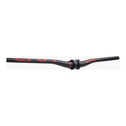 RaceFace Era Handlebar 35.0 780mm, 20mm Rise, red, front view with stem.