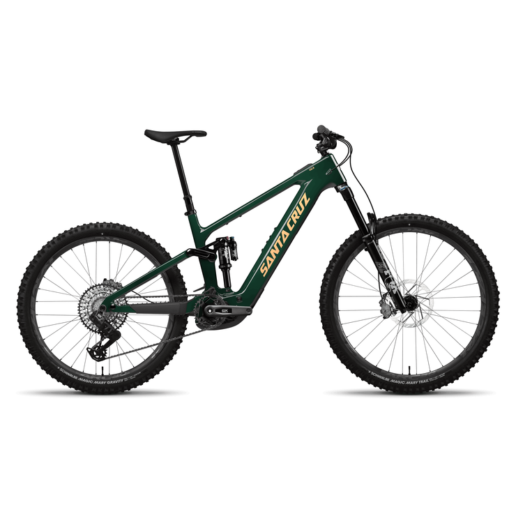 2025 Santa Cruz Vala 1 C MX GX AXS, midnight green, full view.